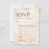 Rustic Wedding Woodland RSVP Card Meal Choice (正面)