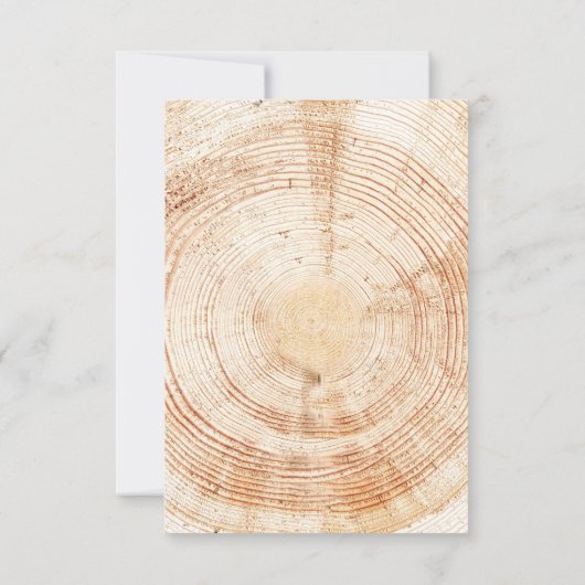 Rustic Wedding Woodland RSVP Card Meal Choice (裏面)