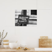 Rustic Welcome Sign Please Come In Poster ポスター (キッチン)