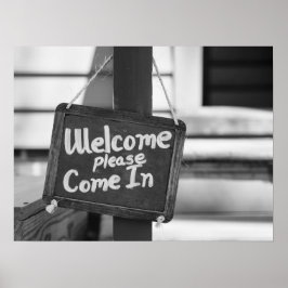 Rustic Welcome Sign Please Come In Poster ポスター