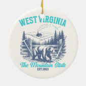 Rustic West Virginia Nature Scene  セラミックオーナメント (裏面)
