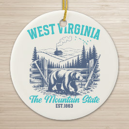 Rustic West Virginia Nature Scene  セラミックオーナメント
