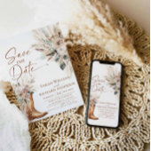 Rustic Western Boho Cowgirl Boots Save the Date セーブザデート