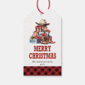 Rustic Western Christmas tag editable with name ギフトタグ (正面)