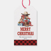 Rustic Western Christmas tag editable with name ギフトタグ (裏面)