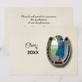 Rustic Western College Graduation Announcement  招待状 (正面/裏面)