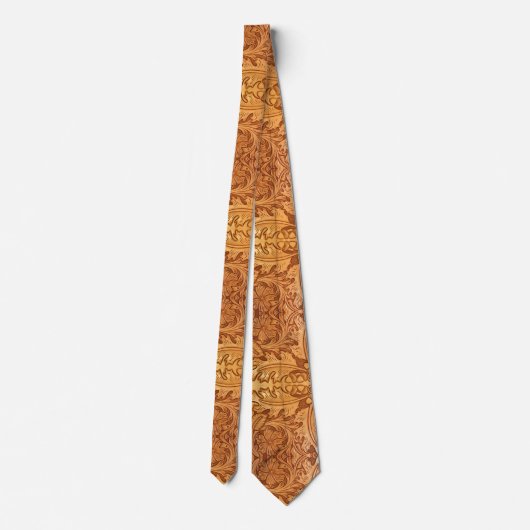 rustic western country cowboy tooled leather ネクタイ (裏面)