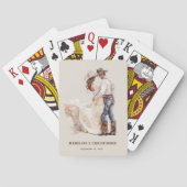 Rustic Western Couple Wedding トランプ (裏面)