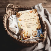Rustic Western Cowboy Baby Shower 招待状