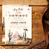 Rustic Western Cowboy Baby Shower Wild West 招待状