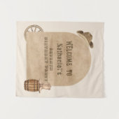 Rustic western cowboy birthday backdrop タペストリー (正面(横))