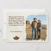 Rustic Western Cowboy Christmas Photo シーズンカード (裏面)