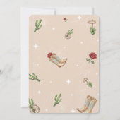 Rustic Western Cowboy First Rodeo 1st Birthday 招待状 (裏面)