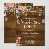 Rustic Western Cowboy Graduation Party 招待状 (正面/裏面)