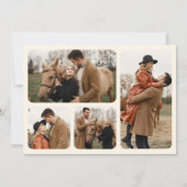 Rustic Western Cowboy Photo Collage Wedding セーブザデート (裏面)