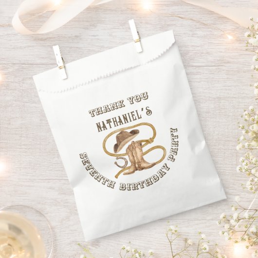 Rustic western cowboy you are wanted フェイバーバッグ (クリップ留めされた状態)