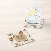 Rustic western cowboy you are wanted birthday  スクエアペーパーコースター (インサイチュ)