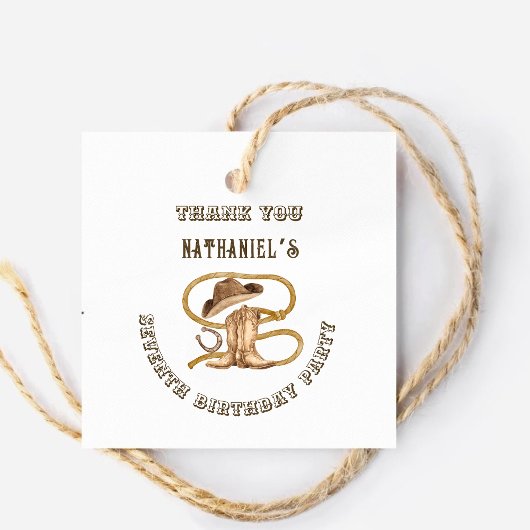 Rustic western cowboy you are wanted birthday  フェイバータグ