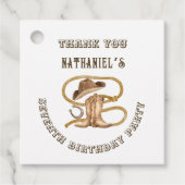 Rustic western cowboy you are wanted birthday  フェイバータグ (正面)