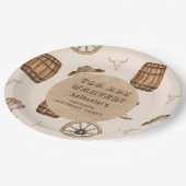 Rustic western cowboy you are wanted birthday ペーパープレート (アングル)