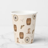 Rustic western cowboy you are wanted birthday  紙コップ (裏面)