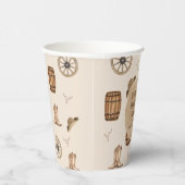 Rustic western cowboy you are wanted birthday  紙コップ (右)