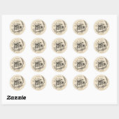 Rustic Western Cowgirl Sweet Sixteen Sticker ラウンドシール (シート)