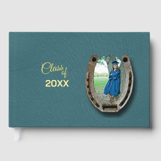Rustic Western foil Graduation Party Guestbook  ゲストブック (正面)