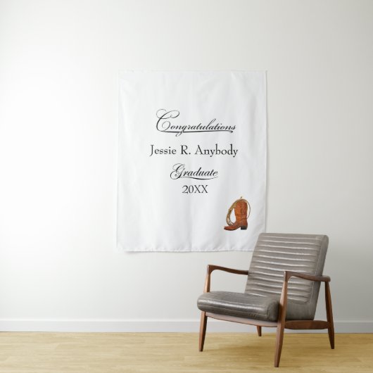 Rustic Western Graduation タペストリー (インサイチュ)