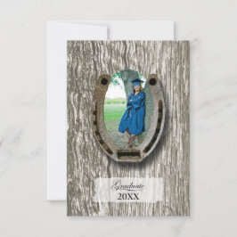 Rustic Western Graduation Party invitation 出欠カード