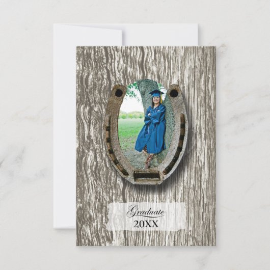 Rustic Western Graduation Party invitation 出欠カード (正面)