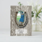 Rustic Western Graduation Party invitation 出欠カード (スタンド正面)