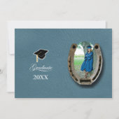 Rustic Western Hi-School Graduation Announcement  招待状 (正面)