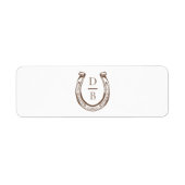 Rustic Western Horseshoe Monogram Cigar Bands ラベル (正面)