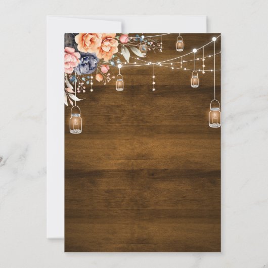 Rustic Western Nothing Fancy Just Love Wedding 招待状 (裏面)