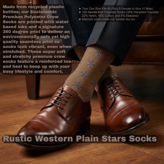 Rustic Western Plain Stars Socks ソックス
