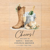 Rustic Western Wedding Invitation アクリル招待状 (正面)