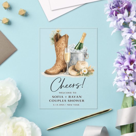 Rustic Western Wedding Invitation アクリル招待状 (インサイチュ (ウェディング))