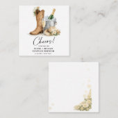 Rustic Western Wedding Invitation ノートカード (正面/裏面)