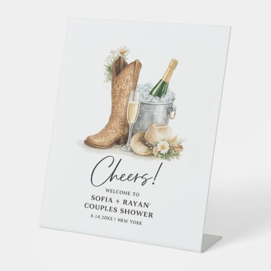 Rustic Western Wedding Invitation 台座サイン (正面)