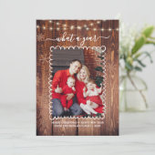 Rustic What a Year フォトコラージュ クリスマス カード (スタンド正面)
