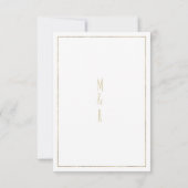 Rustic white gold lavender blue floral wedding 招待状 (裏面)