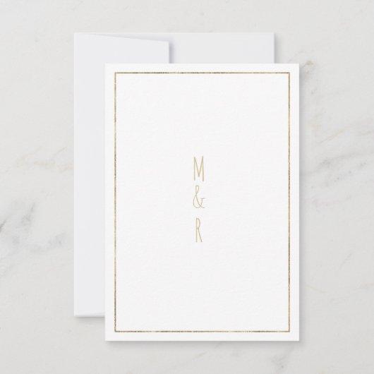 Rustic white gold lavender blue floral wedding 招待状 (裏面)