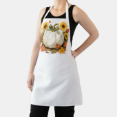 Rustic White Pumpkin with Sunflowers エプロン (インサイチュ)