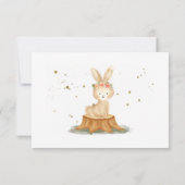 Rustic wild animal bunny rabbit cute Thank You サンキューカード (裏面)