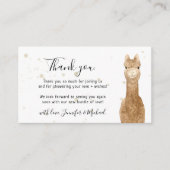 Rustic wild animals alpaca llama Thank You エンクロージャーカード (正面)