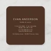 Rustic Wild Flowers Earthy Floral Sketches Logo スクエア名刺 (裏面)