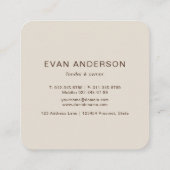 Rustic Wild Flowers Earthy Floral Sketches Logo スクエア名刺 (裏面)