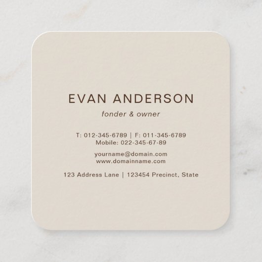 Rustic Wild Flowers Earthy Floral Sketches Logo スクエア名刺 (裏面)