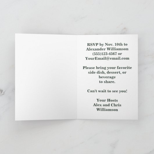 Rustic Wilderness Family Reunion カード (内部)